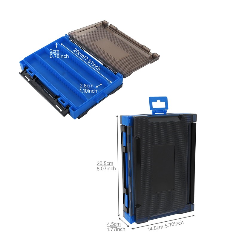 OriGlam Fishing Accessories Storage Box, Double Sided Tackle Boxes Hook