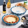 Wisenvoy Pie Pan Ceramic Pie Dish Pie Plate Deep Dish