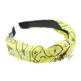 Motique Accessories Paisley Turban Knot Girls Headband - Yellow
