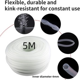 Aquarium Air Pump Accessories - Contains Airline Tubing 5 Meters, 10 Air Stones,5 Check Valves,5 T Shape, 5 Aquarium Suction Cups and 5 Control Valve.