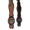 Schneiders Ranch Turquoise Concho Two-Tone One Ear Headstall for Horses
