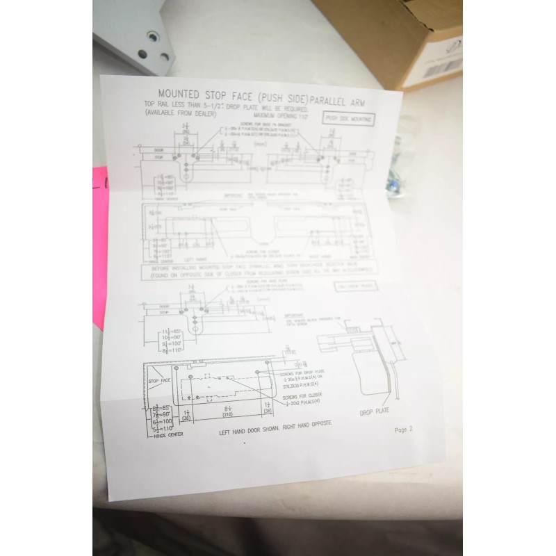 Design Hardware 416 AL Heavy Duty Arm with Dead Stop