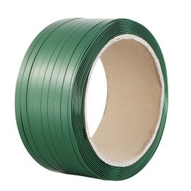 VEVOR Packaging Polyester PET Strapping Roll, 1000' Length x 0.63" Width x 0.03" Thickness, 992 lbs Break Strength, Heavy Duty Banding Pallet Strap Coil, Portable Strong Banding Packing Straps, Green