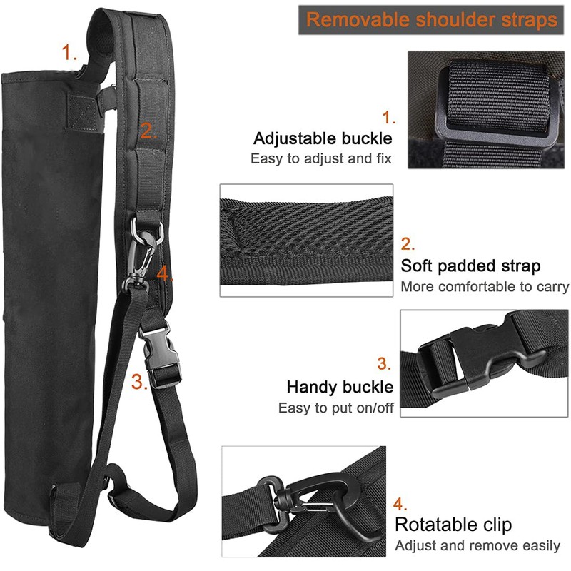 KRATARC Archery Lightweight Back Arrow Quiver Dual Use Foldable Compact