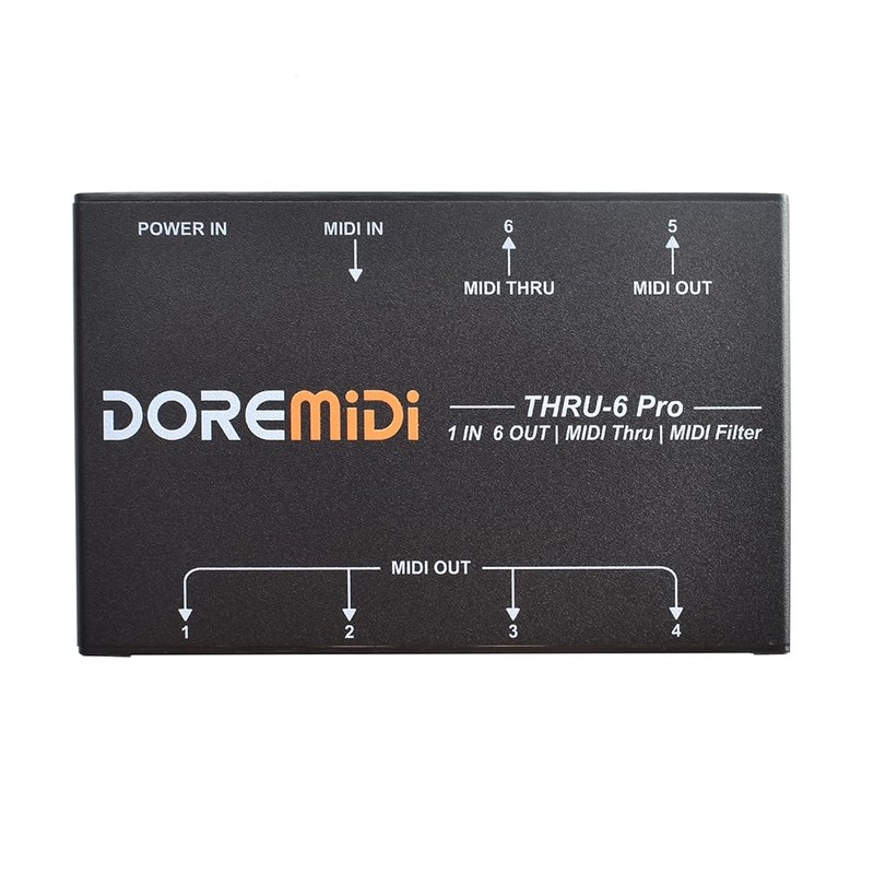 DOREMiDi MIDI THRU-6 Pro Box MIDI Splitter + Filter Be