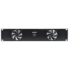 PROCOOL SXT280 / 2U Silent Temp Controlled Rack Mount Fan/Airflow = Intake/Home Theater AV Cabinet Cooling Broadcast Network Server Recording Studio