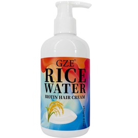 Rice Water & Biotin Hair Cream - Smoothing Treatment for Frizzy Hair, Hydrating Leave-In Conditioner to Strengthen Weak & Damaged Hair​