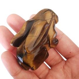Lovionus89 Crystal Decor Rabbit Sculpture 5cm Natural Carved Crystals and Healing Stones Collectibles Tiger Eye