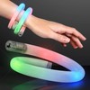 White Tube Light up Bracelets with Flashing Rainbow LEDs (Set