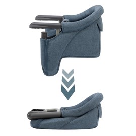 Inglesina Fast Table Chair - Award-Winning Baby High Chair for Eating & Dining -Compact, Portable & Foldable -Leaves No Scratches -for Babies 6-36 Months & 1-3 Year Old Toddler -(Slate Blue Mélange)