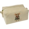'Carol Singer Mouse' Canvas Wash Bag/Makeup Case (CS00040279)