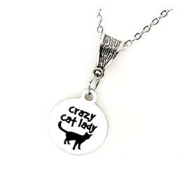Crazy Cat Lady Necklace, Gift For Her, Cat Owner Gift, Cat Lover Gift, New Cat Owner, Cat Rescuer, Cat Adoption Gift, Wife Gift