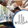 NINDEJIN 242Pcs 304 Stainless Steel Flat Head Self Tapping Screw