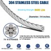 Fologtoo 50FT 1/4" Wire Rope Kit, Stainless Steel Cable with