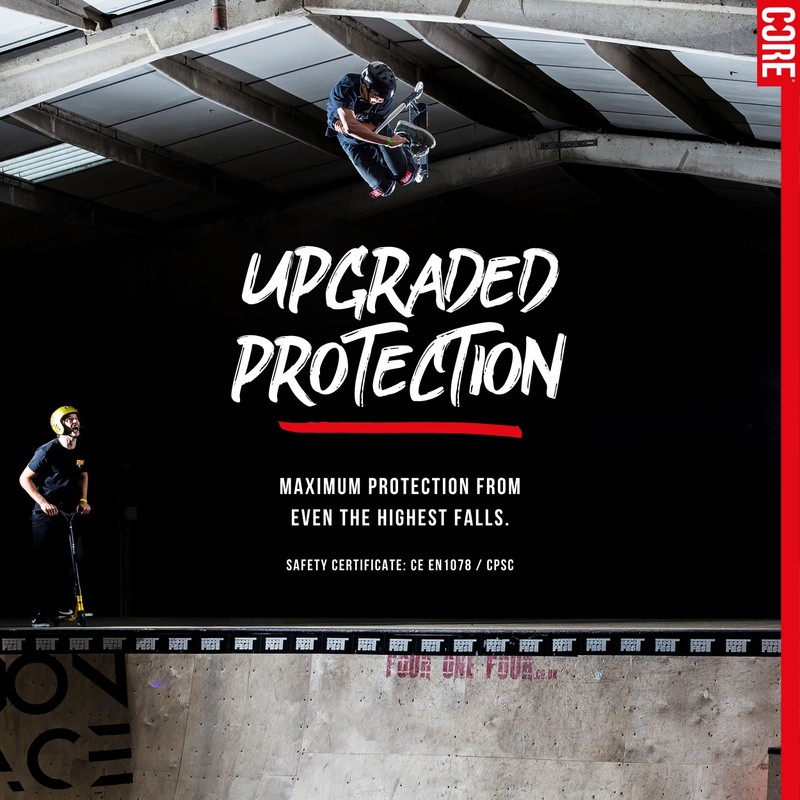CORE Protection Action Sports Helmet Skate/BMX/Bike/MTB/Roller Derby/Scooter - White, XS/S