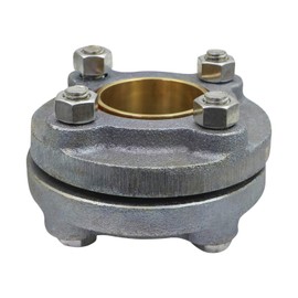 Midline Valve EVGG0212-OM Flanged Dielectric Union Pipe Fitting 2-1/2 in. FIP Reduces Electrolysis Brass x Stainless Steel