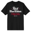 Pabst Blue Ribbon Original Beer Logo Men's Black T-Shirt-XL