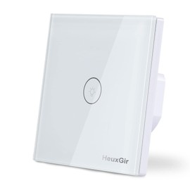 HeuxGir 86 x 86 mm Smart Light Switch, WiFi Touch Light Switch, with Controllable LED, Compatible with Alexa/Google/Smart Lif Touch Light Switch