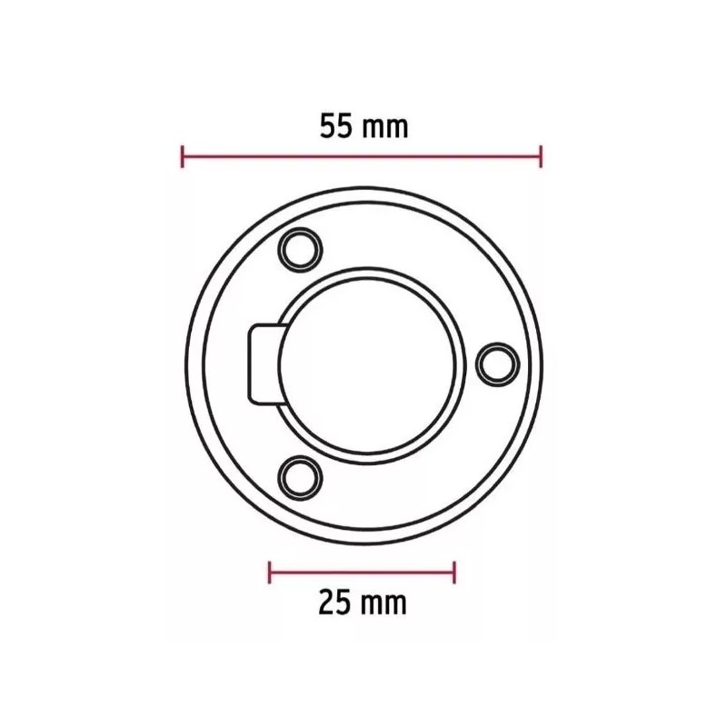 HERRAJES GA Brida Cromada Para Tubo Redondo De Closet 1