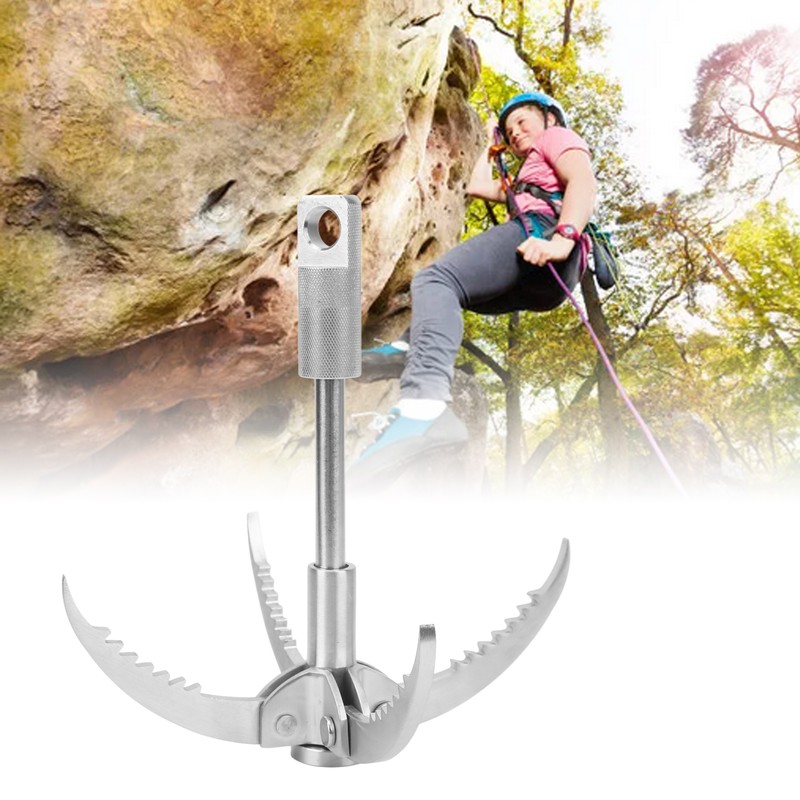 Climbing Grappling Hook Stainless Steel Grappling Hook Folding Claw for