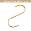 sourcing map 10Pcs Flat S Hooks, 3.9 Inch Plated Metal