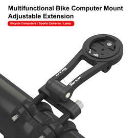 BSSOK Adjustable Bicycle Computer Mount for Road Bike, (Aluminium Alloy) Compatible with Garmin Edge, Wahoo Elemnt, Bryton, Cateye, GoPro Camera and Lamp (Red)