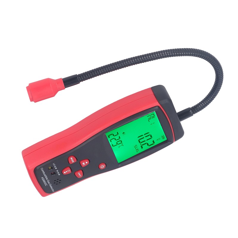 Digital Display Combustible Gas Detector Flexible Probe LCD Backlit Gas