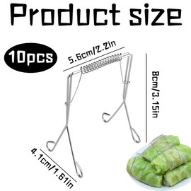 Roulade Clips Stainless Steel Meat Rolls Tensioning Pack of 10