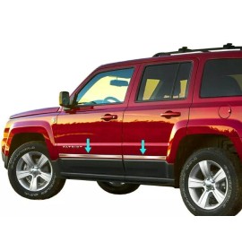 Best for Less  For 07-2015 Jeep Patriot Lower Accent Body Side Molding Trim 1" Wide 4PC