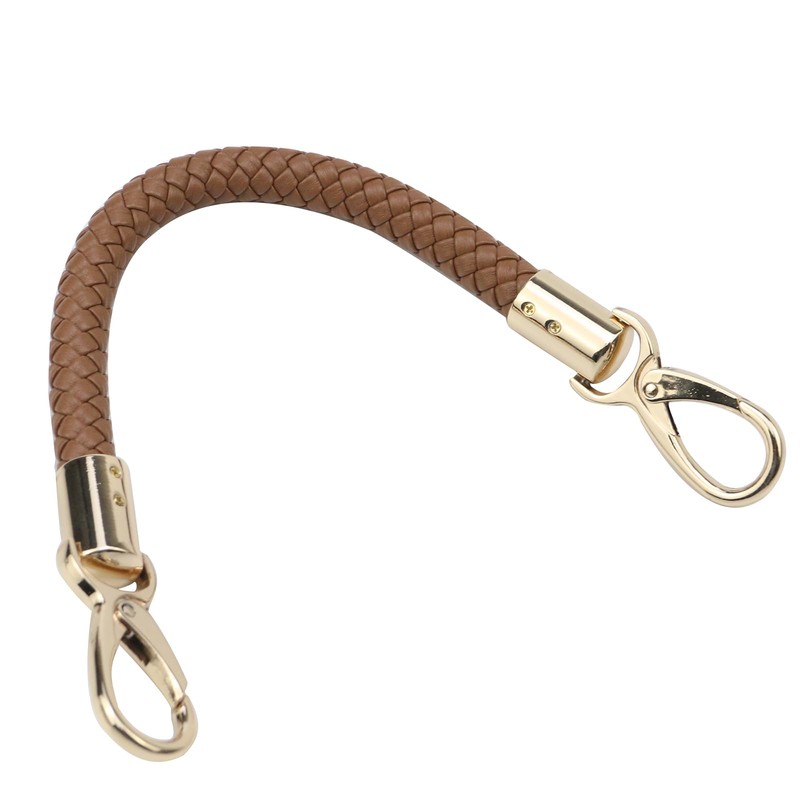 Nicerity PU Leather Braided Purse Strap 11.8inch Replacement Handle Short