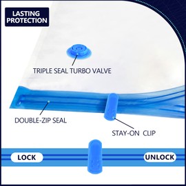 BAMCOO Vacuum Storage Bags with Electric Pump 8 Jumbo Vacuum Seal Bags for Clothing Comforters, Space Bags Vacuum Sealed Compression Bags for Storage Blankets Bedding Travel Luggage Blankets Bedding