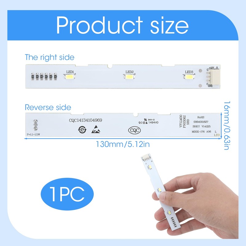 LED Strip Light for Haier Refrigerator BCD-575WDBI 0064001827 BCD-518WDGH LED
