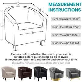 Jinayana Tub Chair Covers 1 Piece, High Stretch Bucket Chair Covers Armchairs Slipcover, Club Chair Covers For Living Room/Hotel Reception/Bar Counter/Dining Room/Office (Autumn)