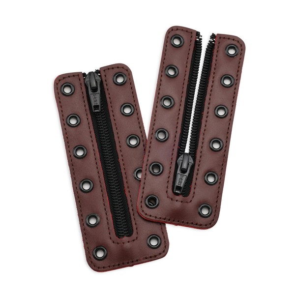 Leather Lace-in Boot Zipper Inserts for All Brands, Tieless Shoe