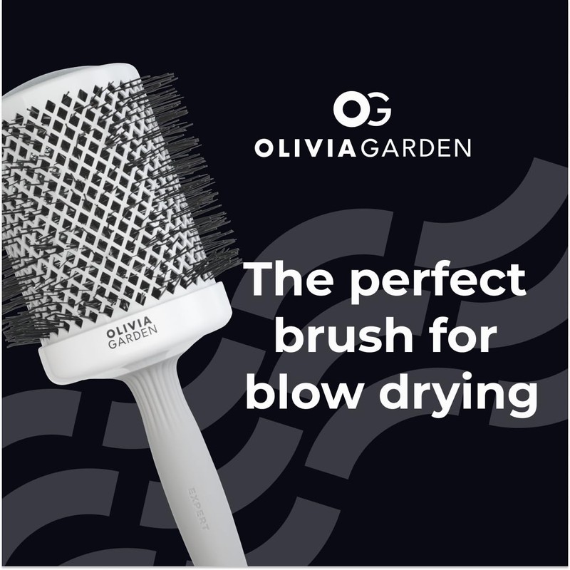 Olivia Garden - Expert Blowout Shine Hairbrush - White and