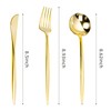 LULLABY 300PCS Gold Plastic Silverware, Heavy Duty Disposable Utensils, Gold