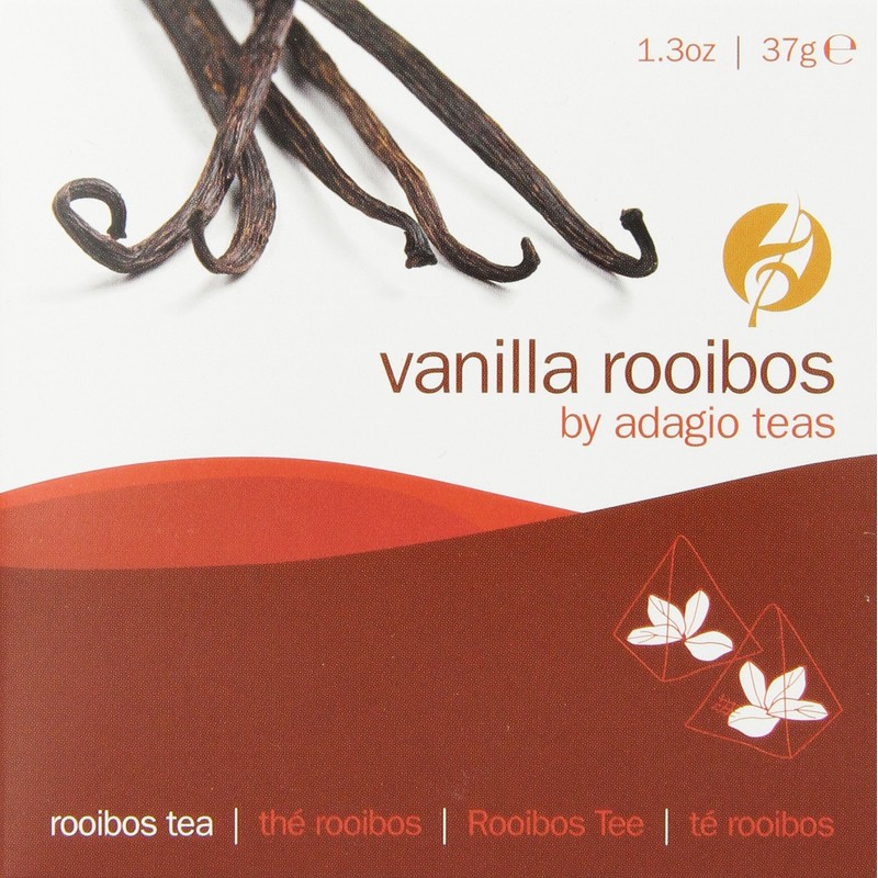 Adagio Teas Gourmet Tea Bags, Vanilla Rooibos, 15 Count