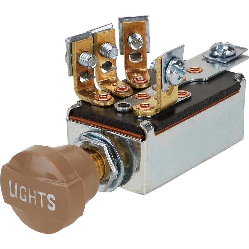 Speedway Motors Universal Four-Position Headlight Switch with Hi/Low Beam Control,
