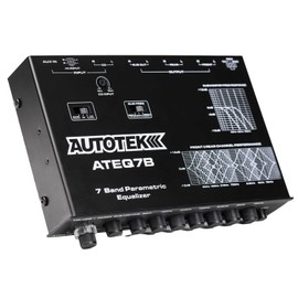 Autotek 7 BAND EQ WITH CROSSOVER, Black