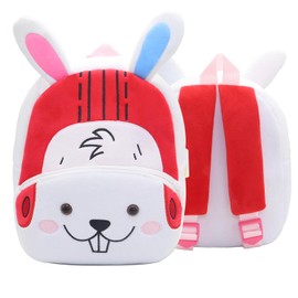 MATMO Toddler Backpack for Girls, Cute Cartoon Little Plush Baby Backpack Baby Toy Bag (Rabbit)