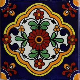 2x2 36 pcs Zarza Talavera Mexican Tile