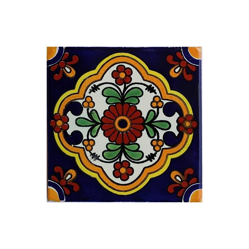 2x2 36 pcs Zarza Talavera Mexican Tile
