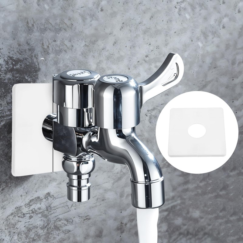 Ymapinc 2-Pack Plumbing Cover Plates, 1.1-Inch Diameter Hole, ABS Escutcheon