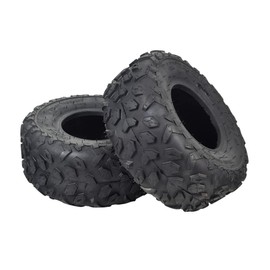 AlveyTech 145/70-6 Tires (Set of 2) - For Coleman CC100X & CT100U Mini Bikes - Tubeless Pneumatic Tires With Knobby Tread Design - Coleman Mini Bike Tires