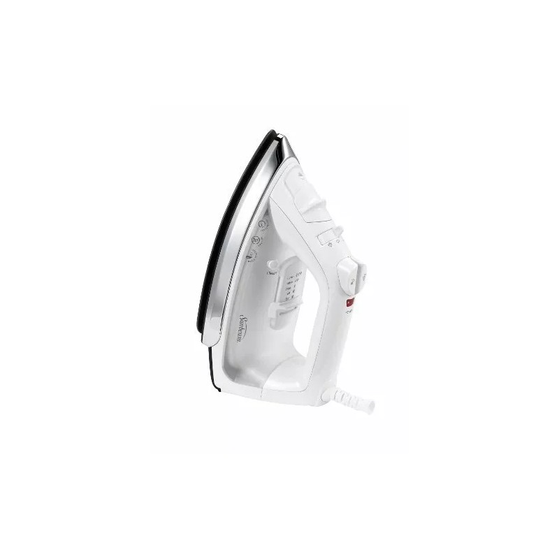 Sunbeam Classic 1200 Watt Mid-size Anti-Drip Non-Stick Soleplate Iron, White