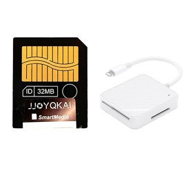 JJOYQKAI SmartMedia Card 32MB SM Memory Card Smart Media Card W/Lighting to Memory Card Reader