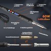 60W Digital Soldering Iron Kit with Threaded Insert Tips and