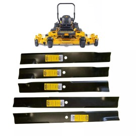 Hustler Set of 5 Blades for Hustler Super 104 Mowers USA Fisher Barton Marbain Steel XHT