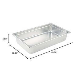 Winco Winco Anti-Jamming Steam Pan, Full-Size x 4-Inch,Stainless Steel,Medium