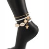 Asphinien Bohemian Beaded Anklets Set Multilayered Shell Charm Pendant Foot